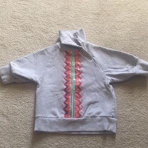 Little girls shirt sleeve sweatshirt